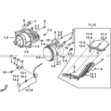 ECLAIRAGE AVANT pour Tgb Toutes les cylindrées Toutes les années BLADE 550 LT EPS