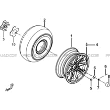 ROUES ARRIERE pour Tgb Toutes les cylindrées Toutes les années BLADE 550 LT EPS