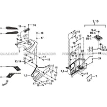 MARCHE-PIED pour Tgb Toutes les cylindrées Toutes les années BLADE 550 LT EPS