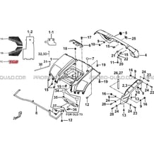 CARROSSERIE ARRIERE pour Tgb Toutes les cylindrées Toutes les années BLADE 550 LT EPS