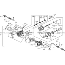 ENSEMBLE DIFFERENTIEL ARRIERE pour Tgb Toutes les cylindrées Toutes les années BLADE 550 SE EPS