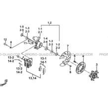 PORTE-FUSEE DE DIRECTION pour Tgb all cylinders All years BLADE 550 SE EPS