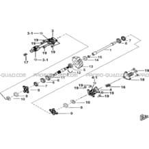 SYSTEME DE TRANSMISSION pour Tgb Toutes les cylindrées Toutes les années BLADE 550LT-FI 4X4 2016