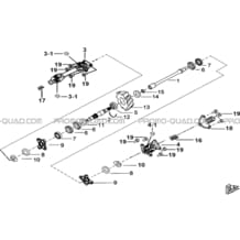 SYSTEME DE TRANSMISSION pour Tgb Toutes les cylindrées Toutes les années BLADE 550LT-FI 4X4 2016