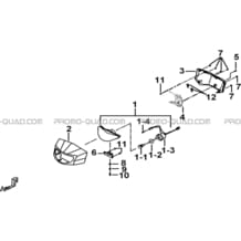 ECLAIRAGE AVANT (OPTION) pour Tgb Toutes les cylindrées Toutes les années BLADE 550LT-FI 4X4 2016