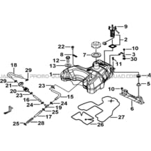 RESERVOIR A CARBURANT pour Tgb Toutes les cylindrées Toutes les années BLADE 550LT-FI 4X4 2016