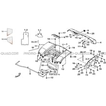 CARROSSERIE ARRIERE pour Tgb Toutes les cylindrées Toutes les années BLADE 550LT-FI 4X4 2016