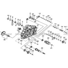 CARTER MOTEUR GAUCHE 2 pour Tgb Toutes les cylindrées Toutes les années BLADE 550LT-FI 4X4 NEW