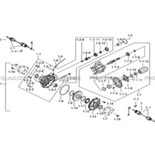 ENSEMBLE DIFFERENTIEL ARRIERE pour Tgb all cylinders All years BLADE 550LT-FI 4X4 NEW