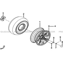 ROUES ARRIERE pour Tgb Toutes les cylindrées Toutes les années BLADE 550LT-FI 4X4 NEW