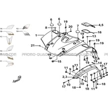 CARROSSERIE AVANT pour Tgb Toutes les cylindrées Toutes les années BLADE 550LT-FI 4X4 NEW