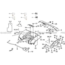 CARROSSERIE ARRIERE pour Tgb Toutes les cylindrées Toutes les années BLADE 550LT-FI 4X4 NEW