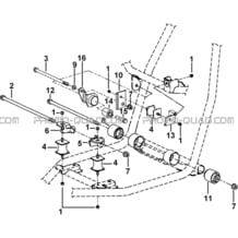 SUPPORTS MOTEUR pour Tgb Toutes les cylindrées Toutes les années BLADE 600 LTX