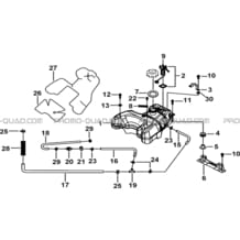 RESERVOIR A CARBURANT pour Tgb Toutes les cylindrées Toutes les années BLADE 600 LTX