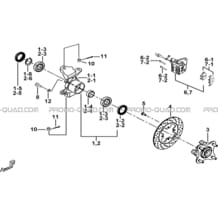 PORTE-FUSEE DE DIRECTION pour Tgb Toutes les cylindrées Toutes les années BLADE 600 LTX