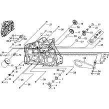 CARTER MOTEUR GAUCHE 1 pour Tgb Toutes les cylindrées Toutes les années BLADE 600 SE EPS