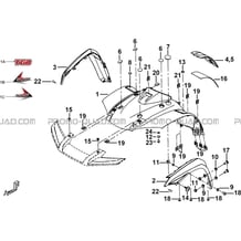 CARROSSERIE AVANT (MODELE AVEC FACE AVANT A LED) pour Tgb all cylinders All years BLADE 600 SE EPS