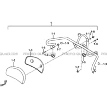 DOSSERET ARRIERE (OPTION) pour Tgb Toutes les cylindrées Toutes les années BLADE 600 SE EPS