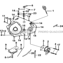 CACHE CARTER MOTEUR GAUCHE 2 pour Tgb Toutes les cylindrées Toutes les années BLADE 600 SE.X