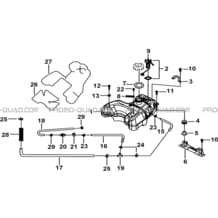 RESERVOIR A CARBURANT pour Tgb all cylinders All years BLADE 600 SE.X