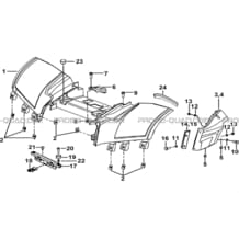 CARROSSERIE ARRIERE pour Tgb Toutes les cylindrées Toutes les années FARM 550 2015