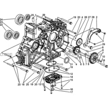 CARTER MOTEUR DROIT pour Tgb all cylinders All years FARM 550 EPS