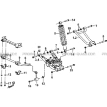 SUSPENSION ARRIERE pour Tgb Toutes les cylindrées Toutes les années FARM 550 EPS