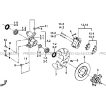 PORTE-FUSEE DE DIRECTION pour Tgb all cylinders All years FARM 550 EPS