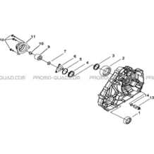 CACHE CARTER MOTEUR GAUCHE 1 pour Tgb Toutes les cylindrées Toutes les années FARM 600 EPS