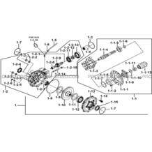 ENSEMBLE DIFFERENTIEL ARRIERE pour Tgb all cylinders All years TARGET 400 425 4X4