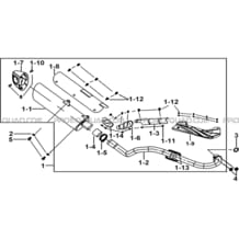 ENSEMBLE ECHAPPEMENT (DROIT) pour Tgb all cylinders All years TARGET 400 425 4X4