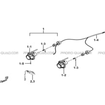 ECLAIRAGE AVANT (NO SERIE    015202) pour Tgb Toutes les cylindrées Toutes les années TARGET 400 425 4X4