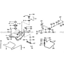 RESERVOIR A CARBURANT (NO SERIE    012497) pour Tgb all cylinders All years TARGET 400 425 4X4