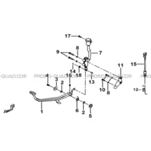 PEDALE DE FREIN pour Tgb Toutes les cylindrées Toutes les années TARGET 400 425 4X4