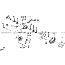 PORTE-FUSEE DE DIRECTION pour Tgb Toutes les cylindrées Toutes les années TARGET 400 425 4X4