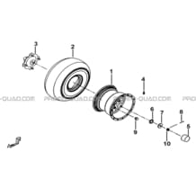 ROUES ARRIERE pour Tgb Toutes les cylindrées Toutes les années TARGET 400 425 4X4