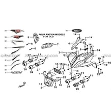 CARROSSERIE AVANT pour Tgb all cylinders All years TARGET 400 425 4X4