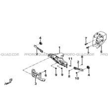 SUPPORTS   PLAQUE IMMATRICULATION   CATADIOPTRE pour Tgb all cylinders All years TARGET 400 425 4X4