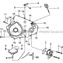 CACHE CARTER MOTEUR GAUCHE 2 pour Tgb all cylinders All years TARGET 460R 460R-F