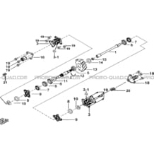 SYSTEME DE TRANSMISSION pour Tgb Toutes les cylindrées Toutes les années TARGET 500IRS-F 550IRS GUNNER 550IRS