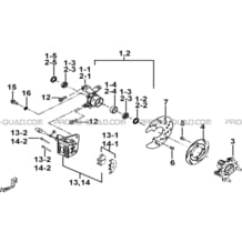 PORTE-FUSEE DE DIRECTION pour Tgb all cylinders All years TARGET 500IRS-F 550IRS GUNNER 550IRS