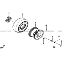 ROUES ARRIERE pour Tgb all cylinders All years TARGET 500IRS-F 550IRS GUNNER 550IRS