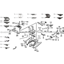 CARROSSERIE ARRIERE pour Tgb all cylinders All years TARGET 500IRS-F 550IRS GUNNER 550IRS