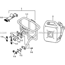 RESERVOIR A CARBURANT ADDITIONNEL (OPTION) pour Tgb all cylinders All years TARGET 500IRS-F 550IRS GUNNER 550IRS