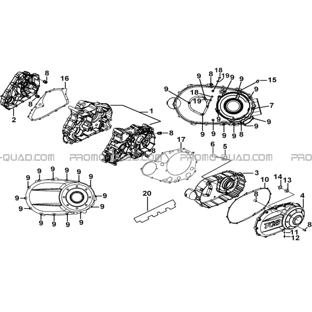 CARTER MOTEUR  Tgb  All years all cylinders  Original parts OEM