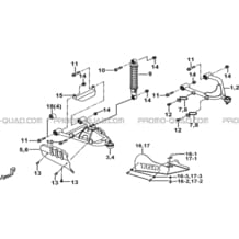 SUSPENSION AVANT pour Tgb Toutes les cylindrées Toutes les années TARGET 550 IRS 4X4