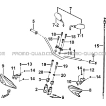 GUIDON pour Tgb Toutes les cylindrées Toutes les années TARGET 600