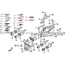 CARROSSERIE AVANT pour Tgb all cylinders All years TARGET 600