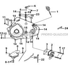 CACHE CARTER MOTEUR GAUCHE 2 pour Tgb Toutes les cylindrées Toutes les années TARGET 600 EPS
