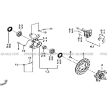 PORTE-FUSEE DE DIRECTION pour Tgb all cylinders All years TARGET 600 EPS